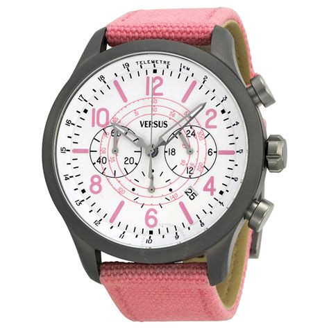 versus versace mens pink soho watch|Versus By Versace Soho White Dial Chronograph Pink Canvas .